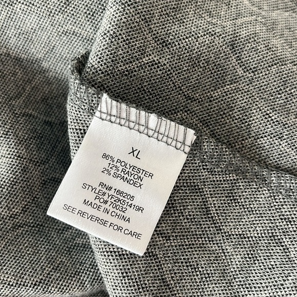 Lucky Brand Gray Knit V-Neck Button-Down Dress – Size XL - Picture 9 of 9